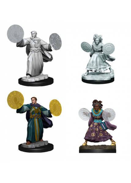 Critical Role Unpainted Miniatures: Human Graviturgy and Chronurgy Wizards